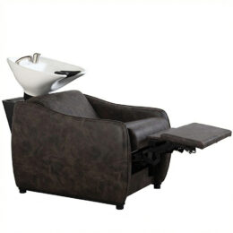 Harlow Textured Black Electric Recline Wash Lounge