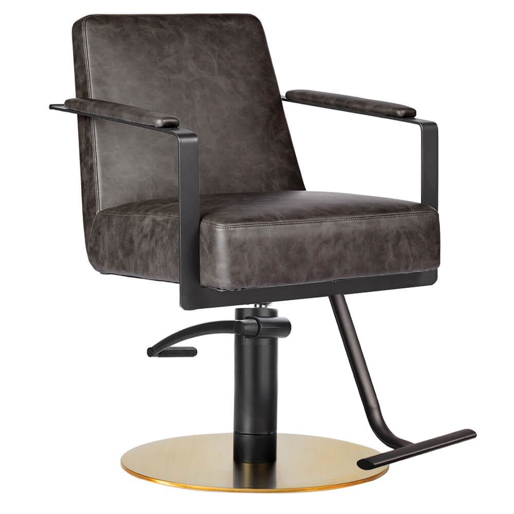 4141 Roxanne B Hyd Brass Omega Black Footrest