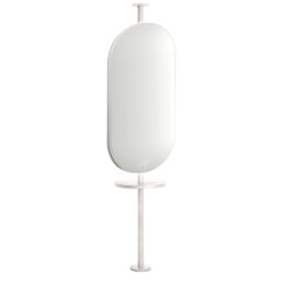 Oval LED with Pole Frame White