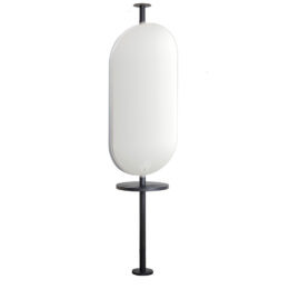 Oval LED with Pole Frame Black