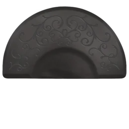 Smart Step Elite Bella Series 3 x 5 Half Circle Anti-Fatigue Mat Bella Black