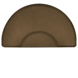 Smart Step Elite Series 3 x 5 Half Circle Anti-Fatigue Mat Granite Copper